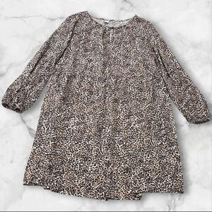 Old Navy Long Sleeve Leopard Print Dress Size Medium A67